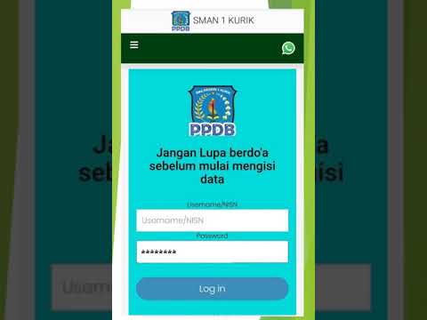 Langkah selanjutnya setelah mendapat password login PPDB 2021 SMAN 1 KURIK