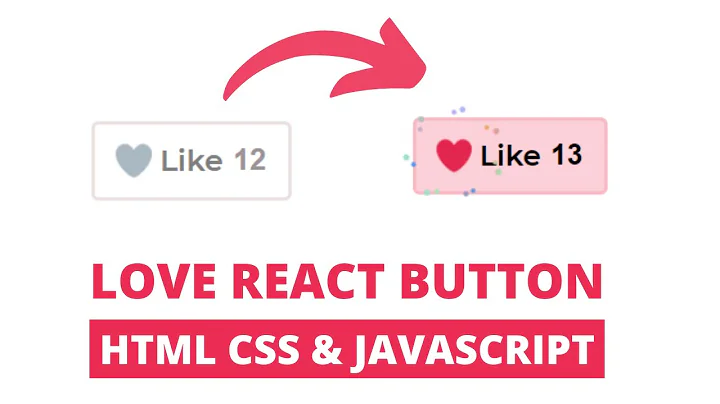 Animated Love React Button with HTML CSS & JS