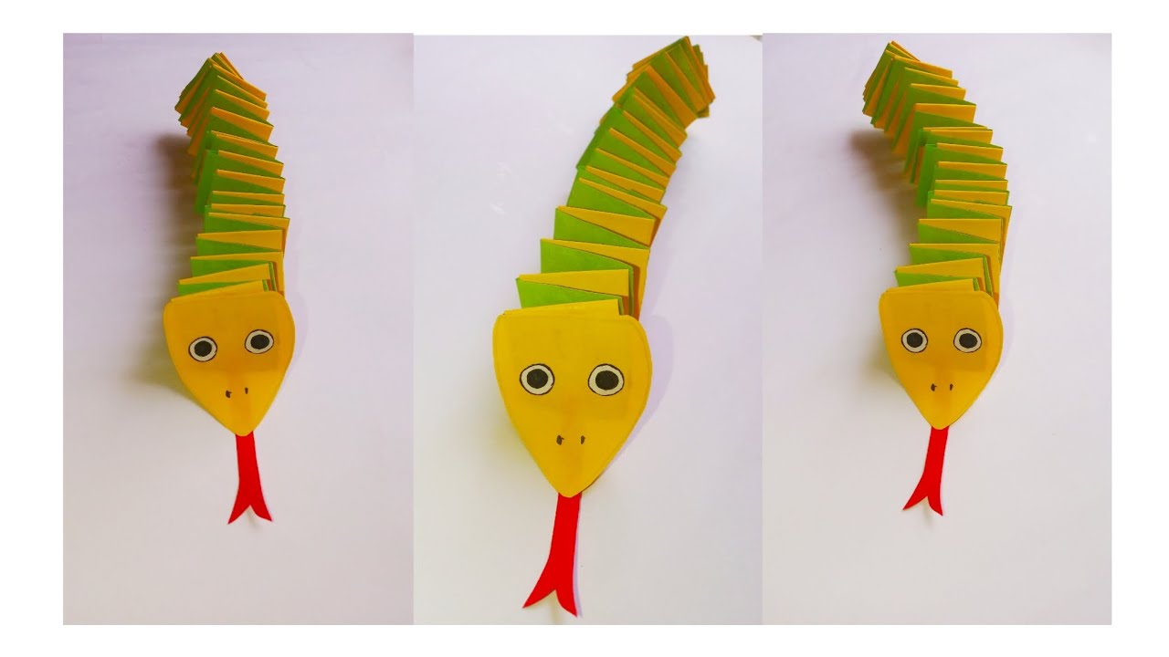 Unique Paper Snake/ Moving Paper Toys/ How To Make Paper Snake🐍# ...