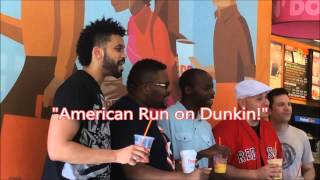 'American Run on Dunkin'  at Dunkin Donuts N  Reading MA USA