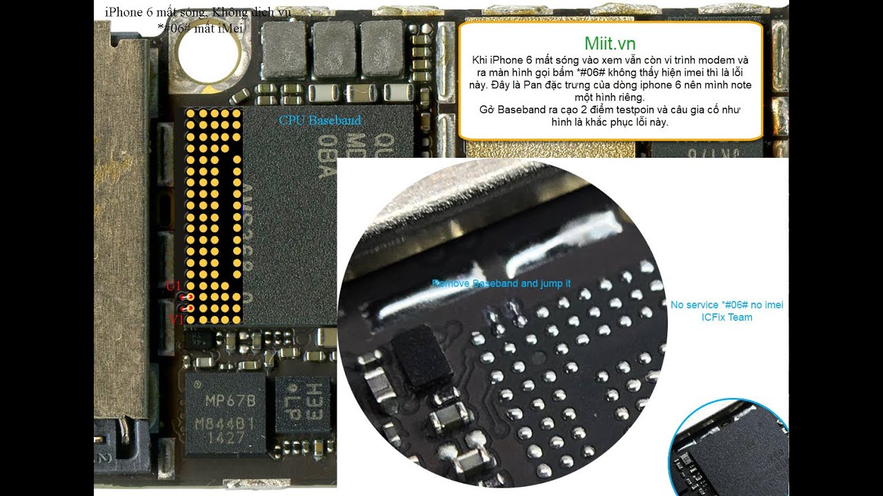 Cách Sửa iphne 6  Mất imel Ngoài Không Dịch Vụ  no service baseband no imel