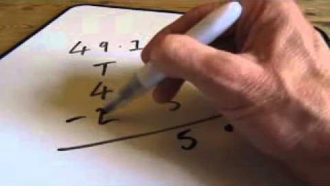 Standard Column Subtraction with tenths and borrowing