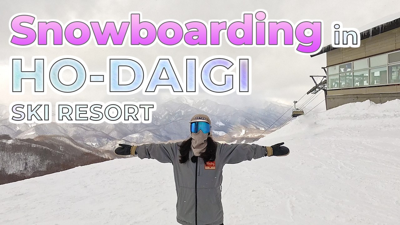 Women's Snowboarding Vlog] A beginner takes on the natural