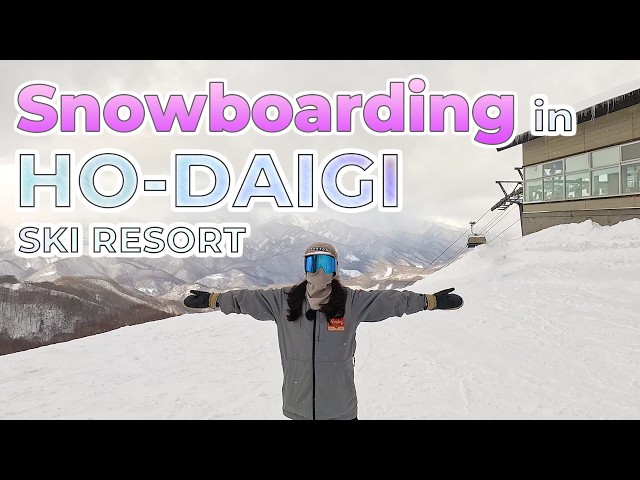 Women's Snowboarding Vlog] A beginner takes on the natural