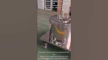 The smallest model PGZ LGZ600 fully automatic scraper bottom discharge centrifuge video