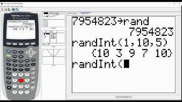 AP Statistics - Random Number Generator on the TI-84