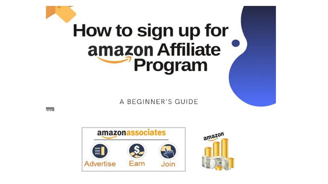 How to create an amazon affiliate account ? For Beginners. - YouTube