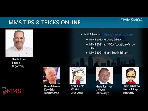 MMS 2020 Tips and Tricks Online! - August Edition