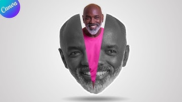 Manipulatie van een gespleten gezichtfoto in Canva | Tutorial digitale kunst