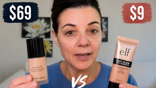 Armani Luminous Silk vs e.l.f. Soft Glam Foundation | Mature Skin Wear Test