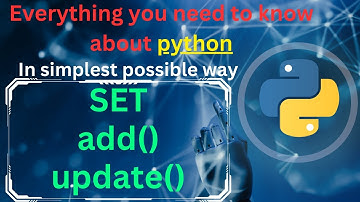 Add Elements to Set using add() and  update() methods in Python #python #set #pythonforbeginners
