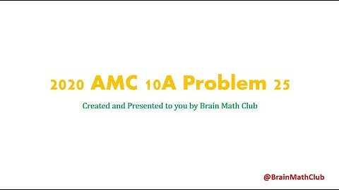 2020 AMC 10A Problem 25
