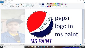 How to Draw Pepsi Logo on Computer using Ms Paint | Famous logo Drawing | Ms paint.