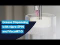 Grease dispensing with rotorspray viprospin and emptying system viscomtd