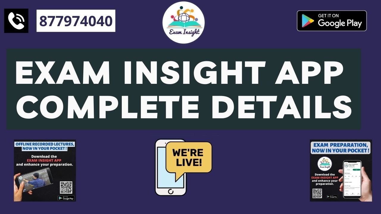 "Crack Exam with EXAM INSIGHT | Live VOD Classes| Mock Tests| for SSC CGL|MTS| CHSL| NPTC|CDS|IBPS