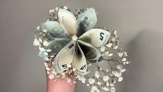 DIY: Geldschein-Blumen mit Blumendekoration 🌸💵