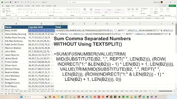 Sum comma separated values in Excel Without Using TEXTSPLIT() Function - Excel Tips and Tricks