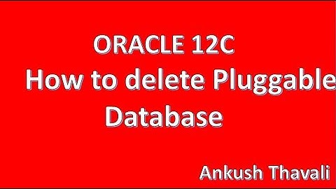 How to drop pluggable database manually-Oracle 12C Administration