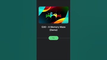 2G G30 - A Memory Maze (Demo)