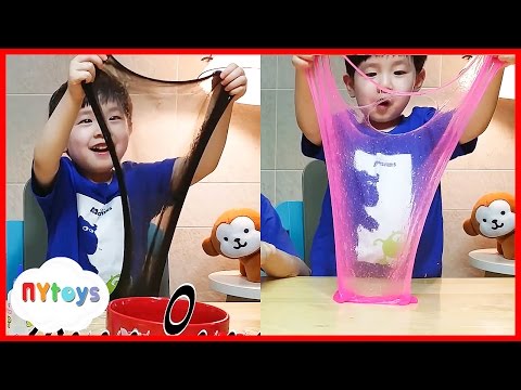 뉴욕이의 액체괴물 만들기 모음 똥 액괴 딸기시럽 액괴 얼음 속 액괴 아모스 아이폼 물풀 액괴 모음 뉴욕이랑 놀자 NY Toys