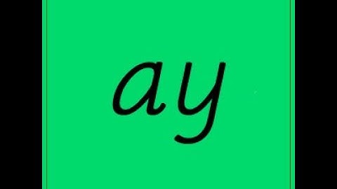 RWI set 2 phonics "ay" lesson