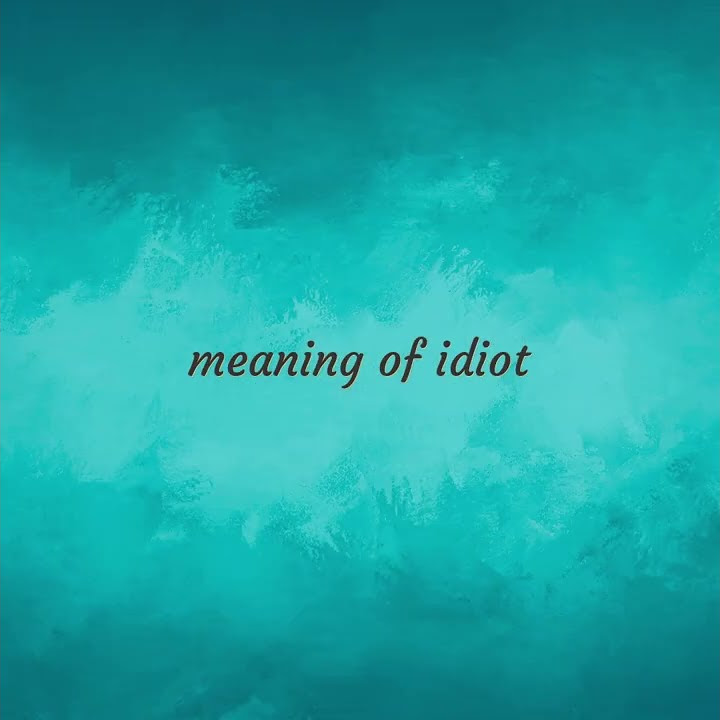 idiot-meaning-of-idiot-youtube