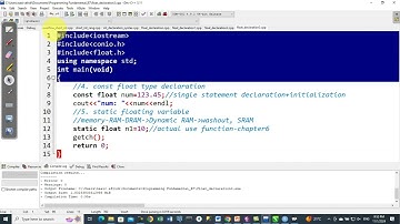 Lecture-7 C|  float Type Variable Declaration |Programming Fundamental in Pashto| Easy way to learn