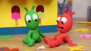 Pea Pea Made a Play-Doh Green Alien | Pea Pea Story Part 1 | Cartoon For Kids