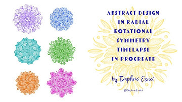 Abstract Designs Using Radial Rotational Symmetry Tool in Procreate - Timelapse
