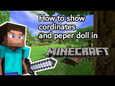 How to show Cordinates and paper doll in minecraft/pe - YouTube