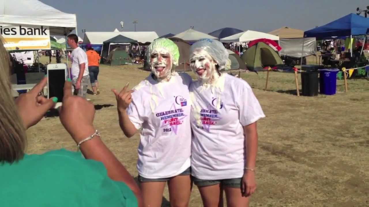 Pie to the face! Relay For Life Fundraiser YouTube