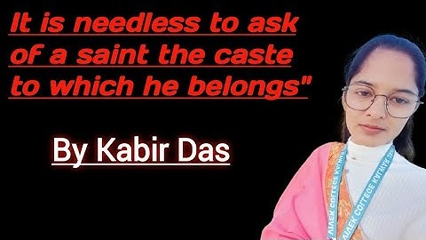 It is needless to ask of a saint the caste to which he belongs #englishlearning #english 
