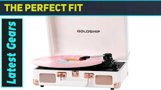 Portable Record Player with Bluetooth, 3-Speed Vinyl Turn Best Retro Bluetooth Turntable