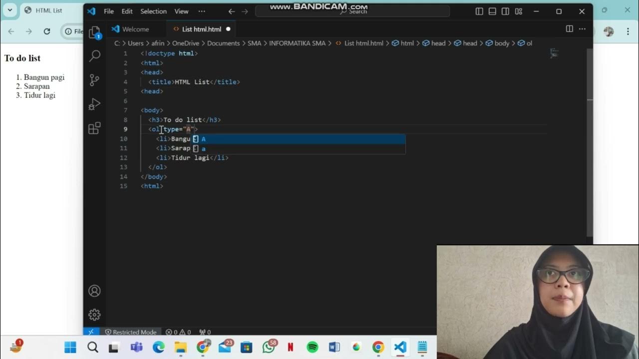 PERTEMUAN KE 4 - HTML (HEADING, LIST) - YouTube