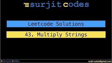 Multiply Strings | Leetcode #43