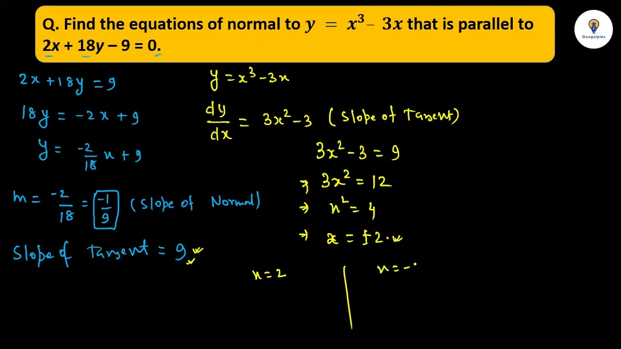 Find The Equations Of Normal To That Is Parallel To 2x find-the-equations-of-normal-to-that-is-parallel-to-2x