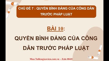 Giáo án powerpoint Quyền bình đẳng của công dân trước pháp luật | Powerpoint Cánh diều KTPL 11