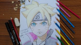 تعلم رسم بوروتو من انمي الأجيال القادمة من ناروتو|How to draw Boruto from Naruto Next Generation