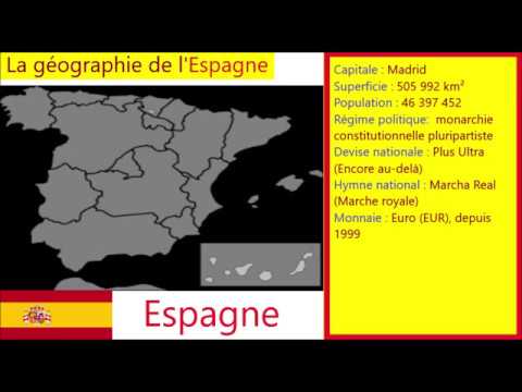 Vidéo: Grande carte des villes et régions d'Espagne