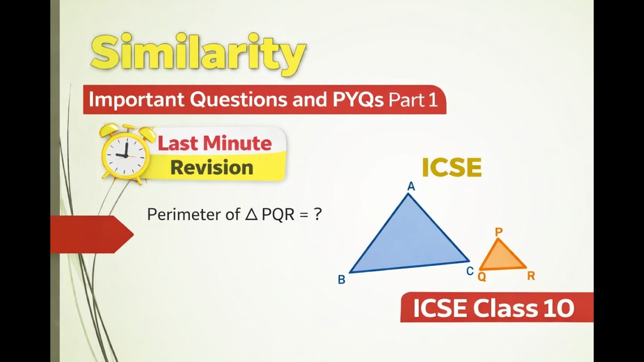 Icse Math Pyq Similarity - Important Questions & PYQ Part 1 | ICSE Class 10 Math ...