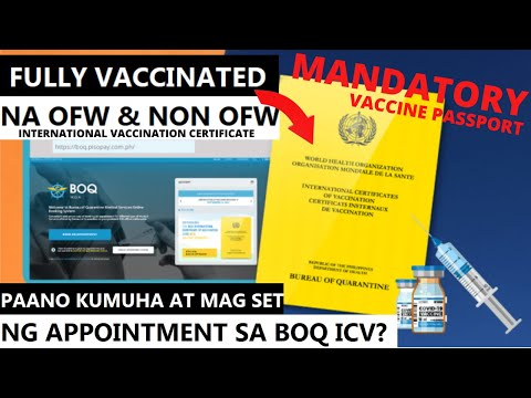 BOQ INTERNATIONAL CERTIFICATE OF VACCINATION ONLINE APPOINTMENT