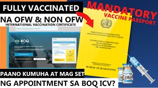 BOQ INTERNATIONAL CERTIFICATE OF VACCINATION ONLINE APPOINTMENT