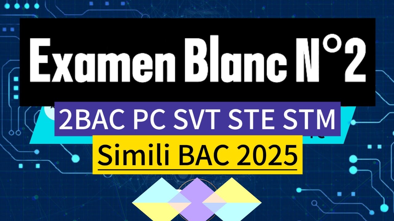Examen National 2025 🔥 Blanc maths🔥 2BAC  PC SVT STE STM