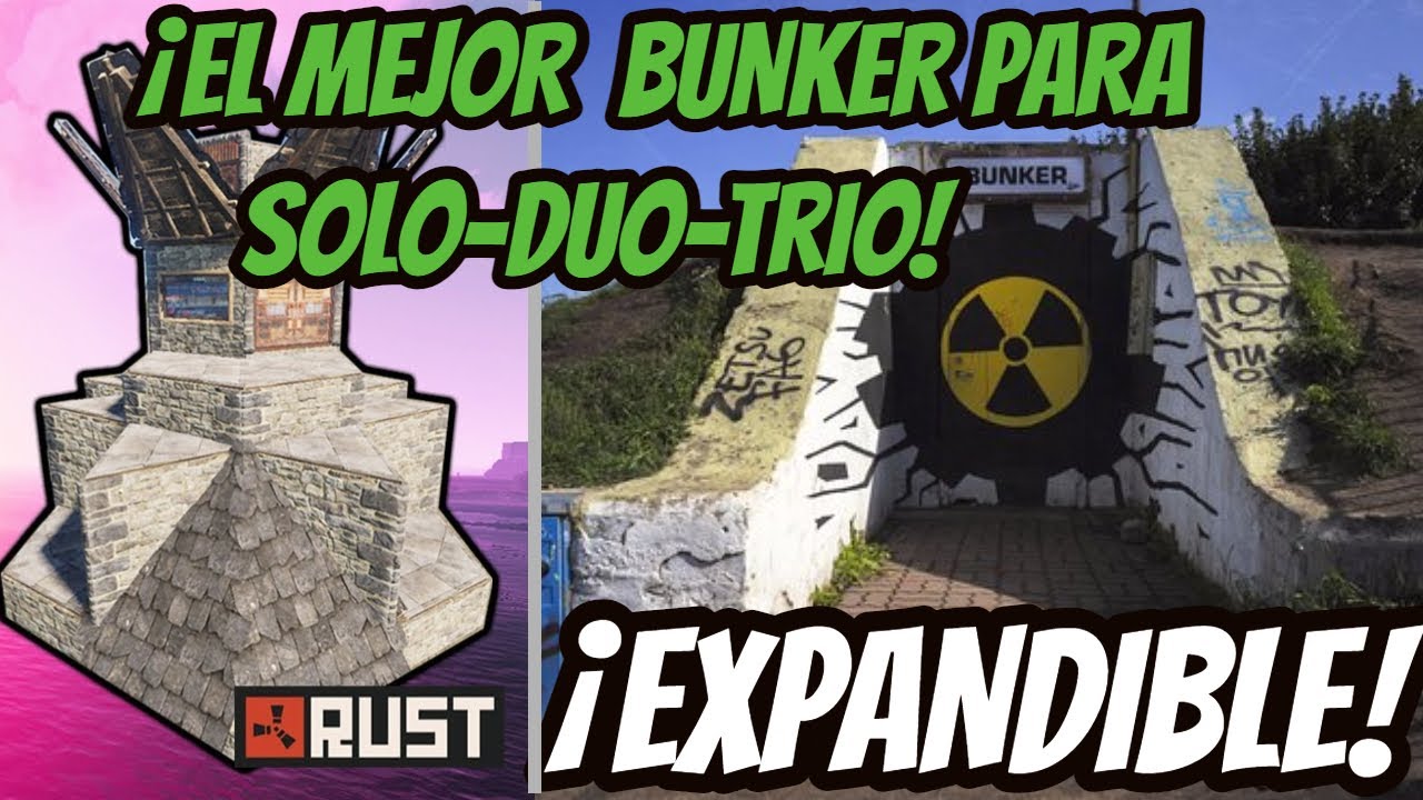 Rust Base 👍 ¡El MEJOR BUNKER SOLO DUO TRIO! ¡CON GUIA de TRUCO STACKS ...