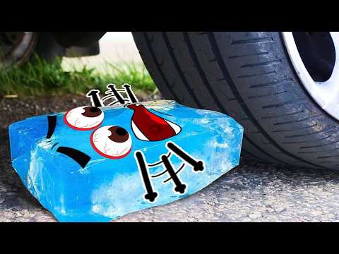 Crushing Crunchy & Soft Things by Car EXPERIMENT Car vs Ice, Coca, Watermelon | Woa Doodles