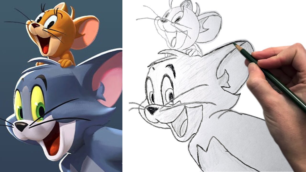 How to draw tom and jerry easy step by step // How to draw tom and jerry step by step for