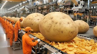 Inside the World's Most Insane Potato Chip Factory: Giant Potatoes Turned into Crispy Perfection!