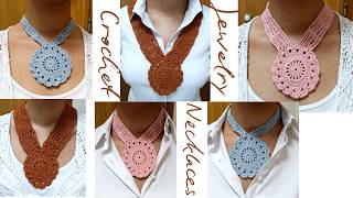 CROCHET ETHNIC NECKLACE | CROCHET JEWELRY NECKLACE | HOW TO CROCHET A NECKLACE EASY | DIY