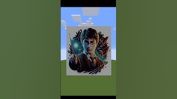 Satisfing pixal art in minecraft #(harry porter) #shorts #minecraft #gaming