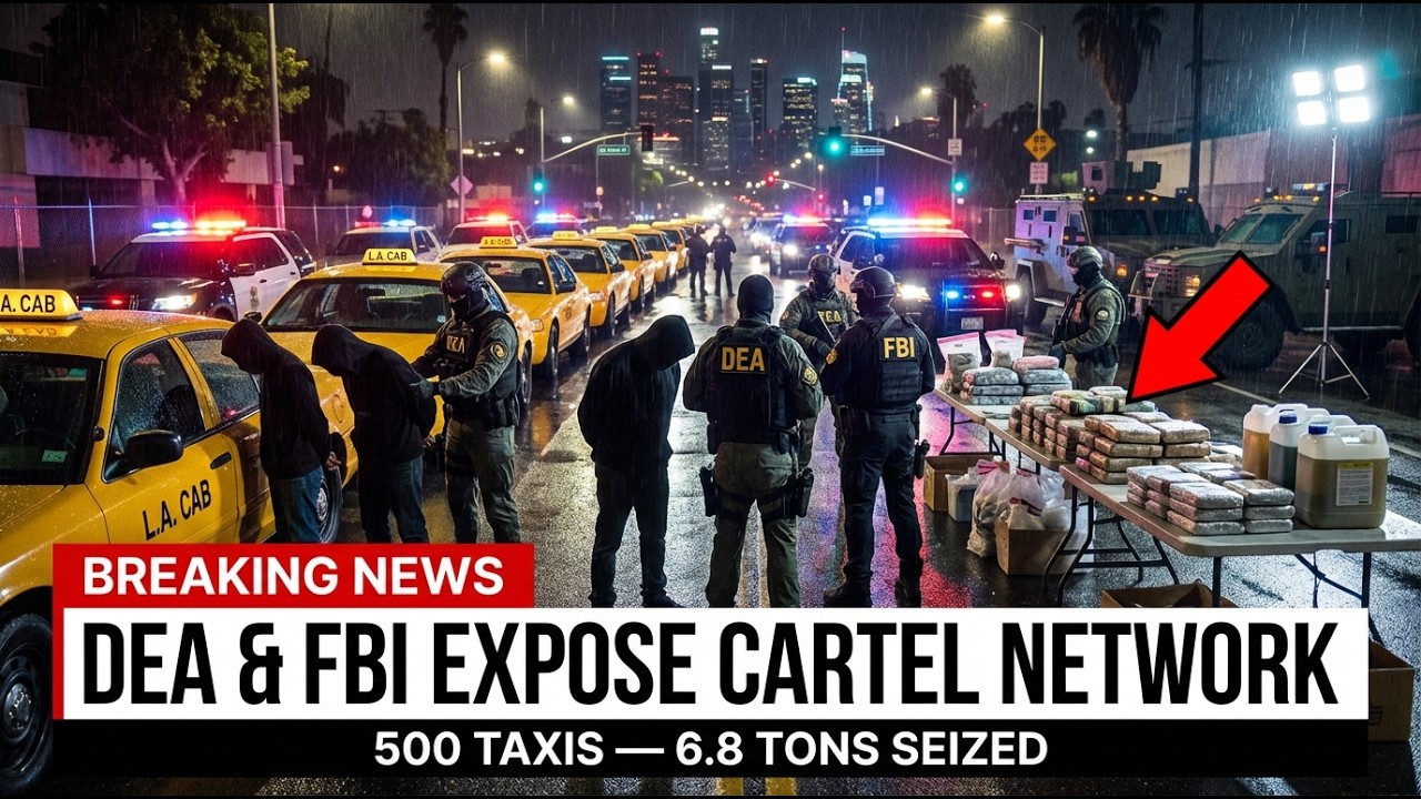 2 Mins Ago: DEA & FBI Expose Cartel Network in Los Angeles — 500 Taxis, 6.8 Tons Seized